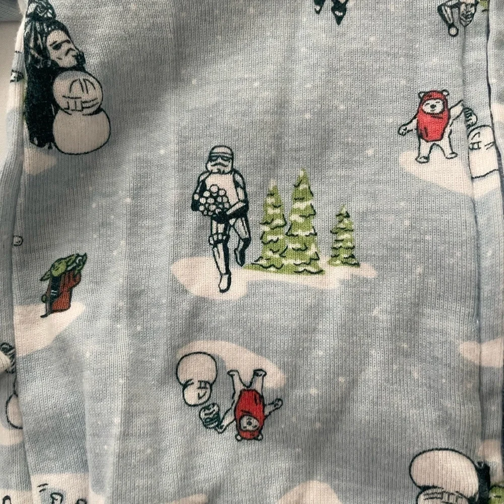 Star Wars x Old navy baby 0-3m one piece 2 way zip footed and fold over mittens